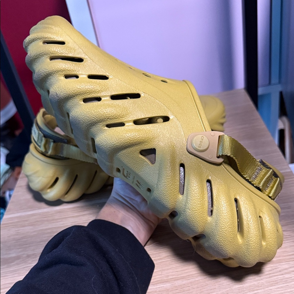 CROCS Yellow Mules & Clogs - Picture 6 of 10